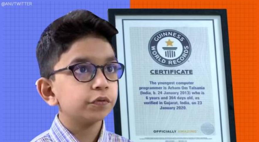 Arham Om Talsania, 6 tuổi, sinh ở Ahmedabad (Ấn Độ), đã lập kỷ lục Guinness thế giới, sau khi vượt qua kỳ thi ngôn ngữ lập trình Python do Microsoft tổ chức.